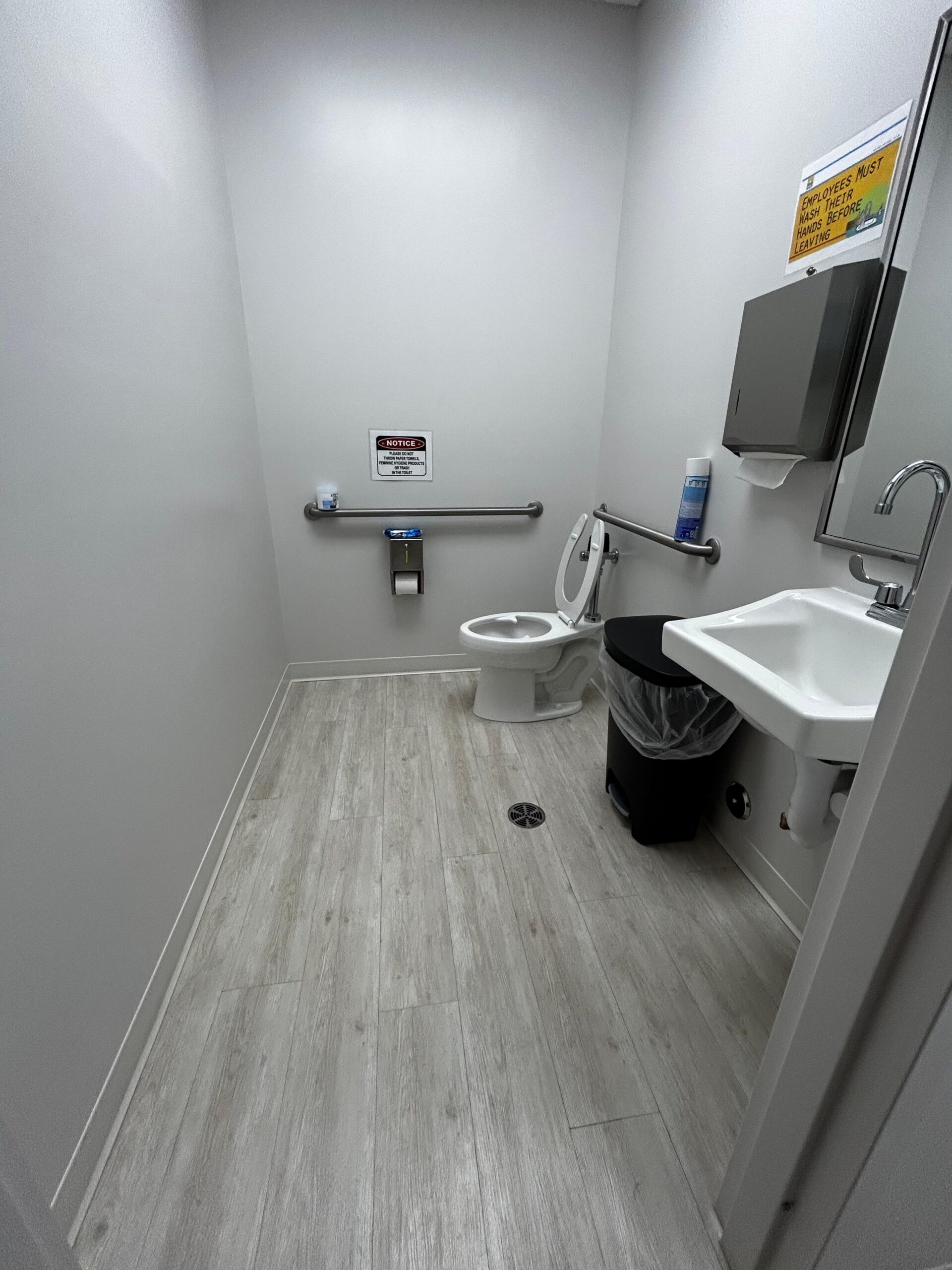 Sanitized medical office restroom in Fort Lauderdale Florida