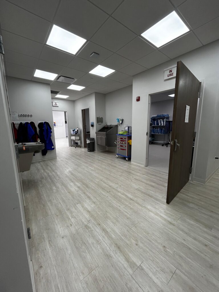 Medical clinic hallway janitorial services in Fort Lauderdale
