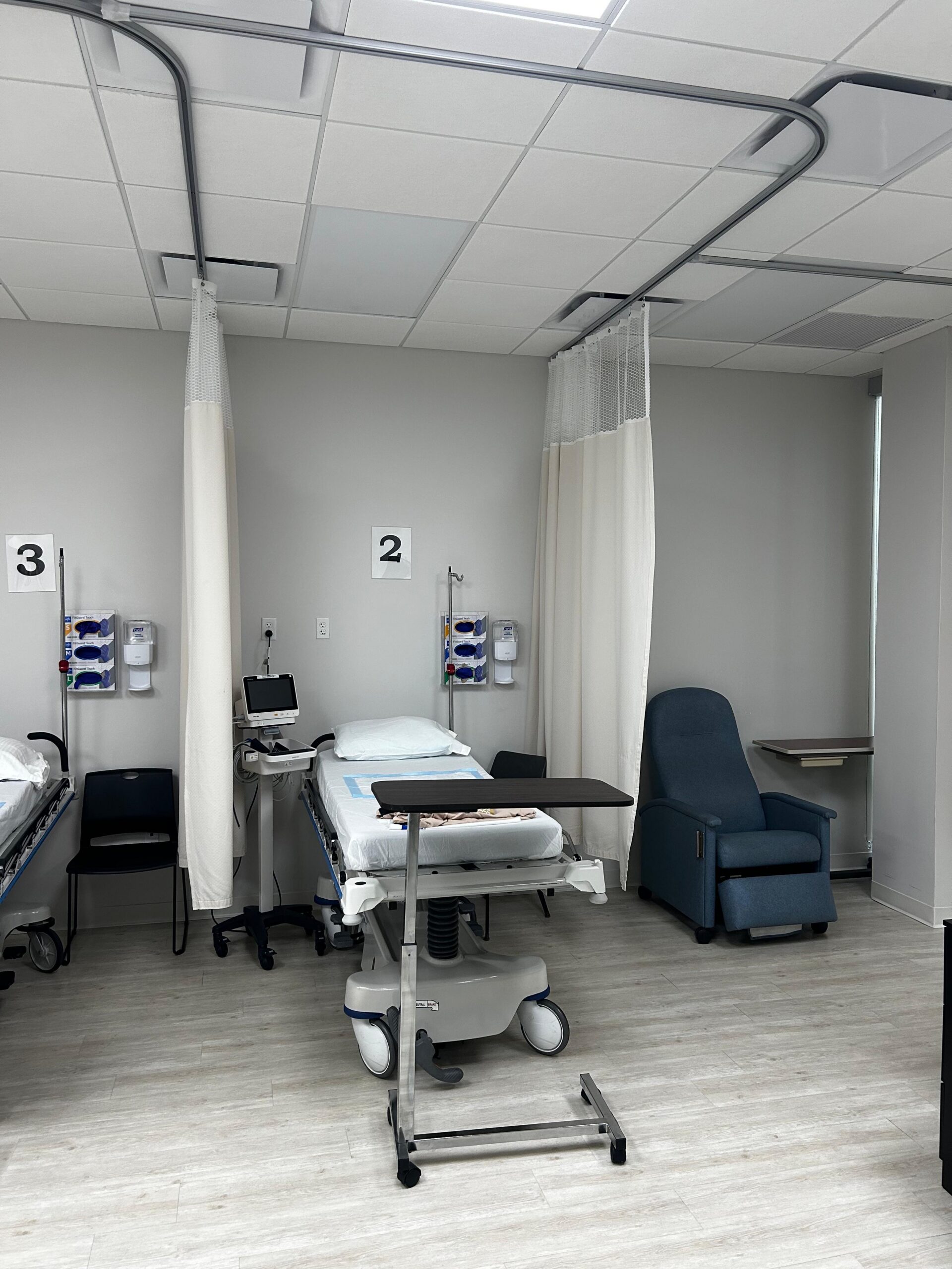 Clean patient treatment area after medical facility disinfection in South Florida